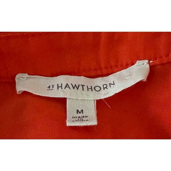 41 Hawthorn Women's Red V-Neck Pullover Long Sleeves‎ Blouse Top Size M - Picture 5 of 7
